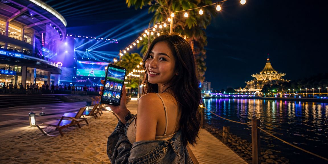 Pengguna dari Kuching menggunakan aplikasi kasino bila2 untuk pertaruhan kriket